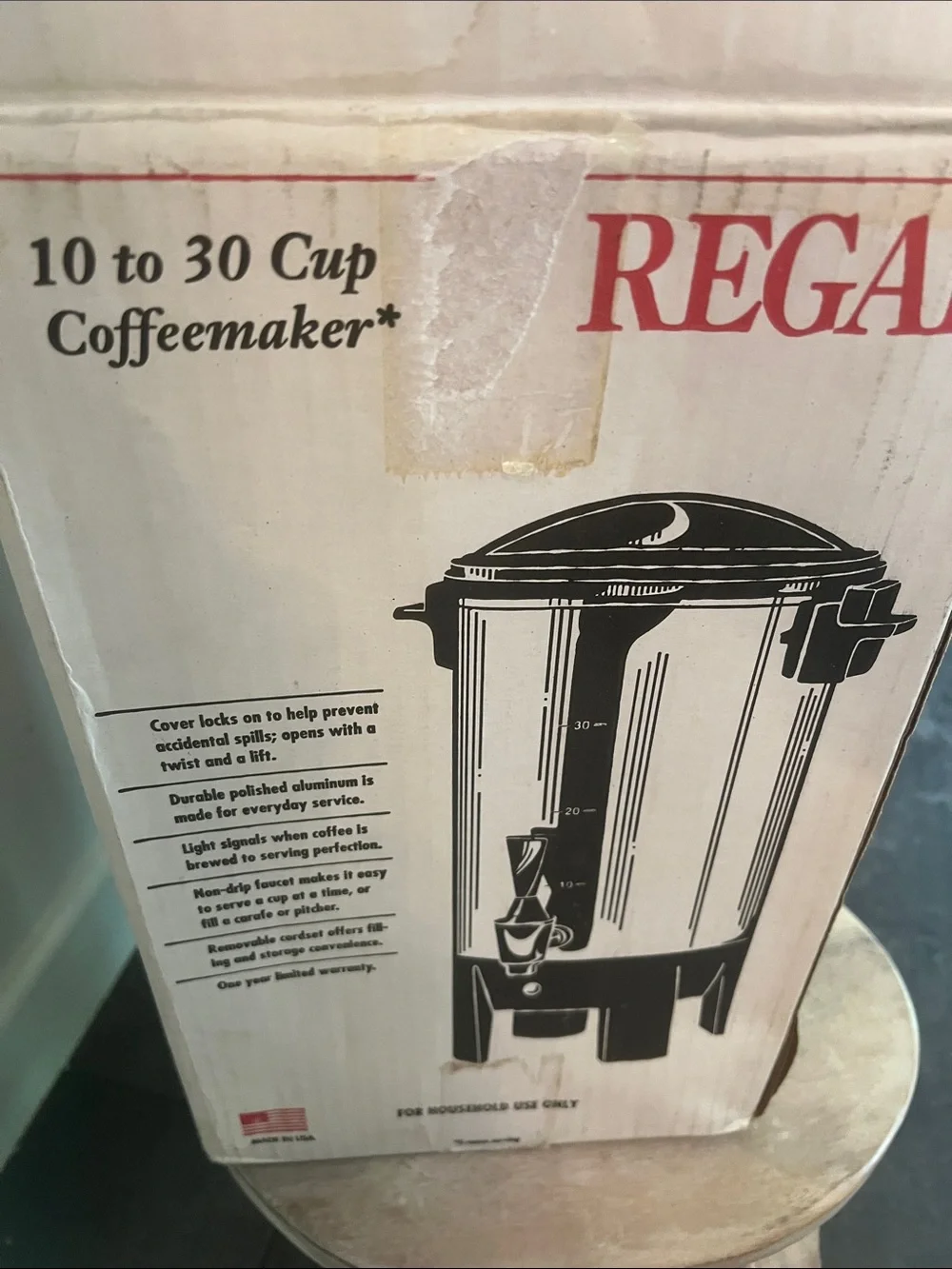 Regal Stainless Steel Coffee Pot electric percolator in Silver. Exc condition